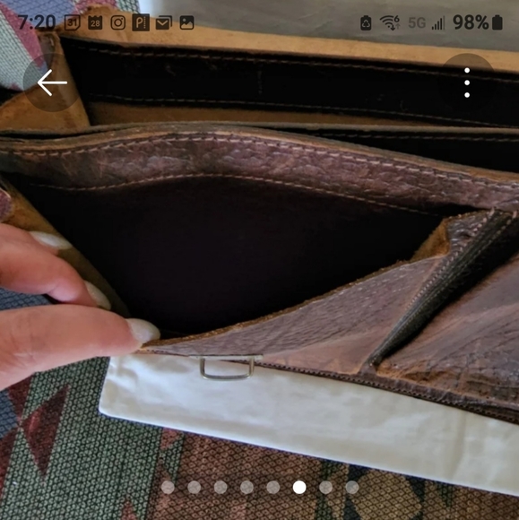 Vintage BEAUTIFUL Bison leather briefcase. - Picture 9 of 11